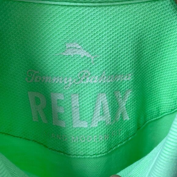 Tommy Bahama Relax Neon Lime Green Golf Polo Shirt XL - Picture 6 of 8